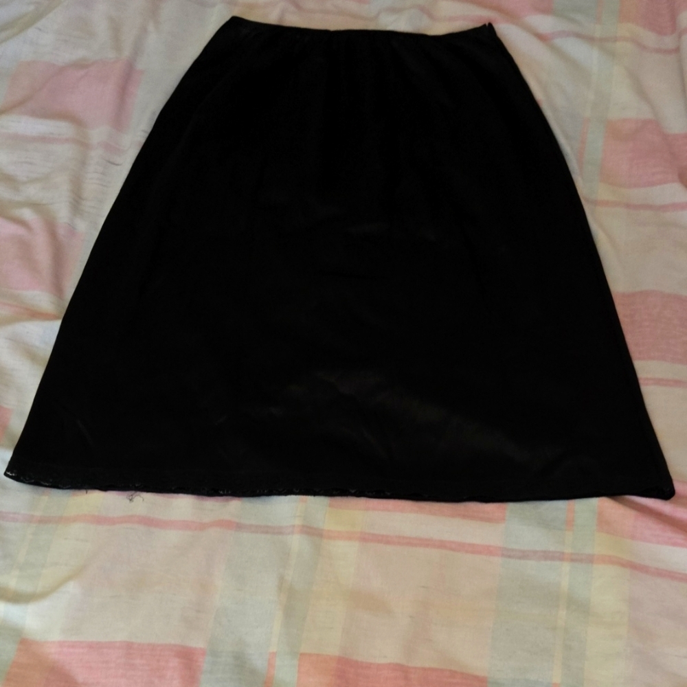 Elegant Black Slip Skirt